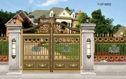 Villa aluminum art fence yard entrance doorr
