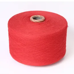open end dyed blended yarn knitting yarn for gloves ne6s/1 red color yarn