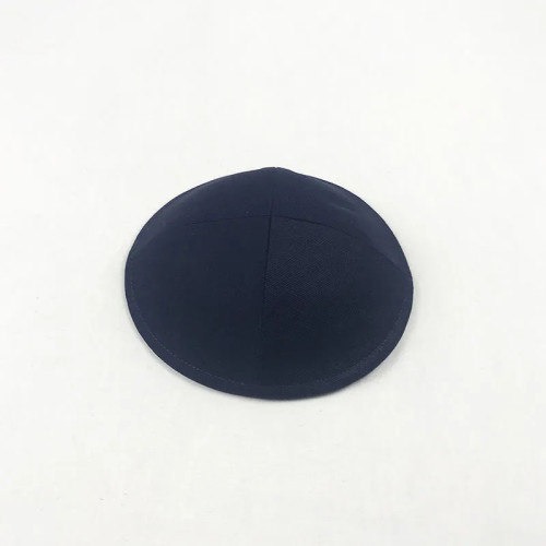 Black Knitted Kippot Custom Knit Cotton Kippah Ethnic Satin Cap Factory