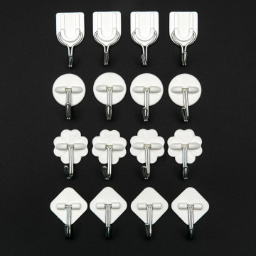 Wholesale Small Size White Plastic Sticky Hook for Dormitory and Kitchen Wall Hanging