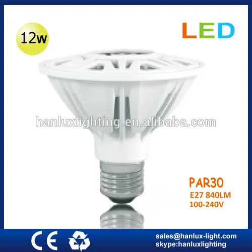 12W 840lm PAR30 E27 bulb CE ROHS