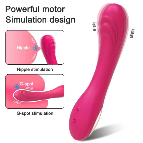 Vibrador de ponto G recarregável com estimulador de clitóris