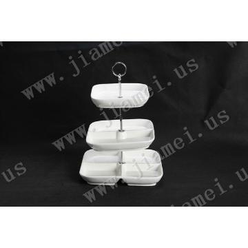 3-layer square cake pan/fruit pan/serving dish/muffin pan/pastry plate