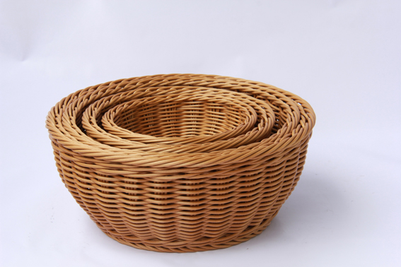 Forma de tazón PP Rattan Fruit Basket