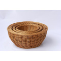 Forma de tazón PP Rattan Fruit Basket