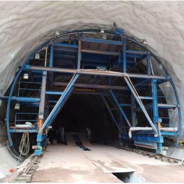 Construção de túnel Forro de concreto Trole Fôrma de aço