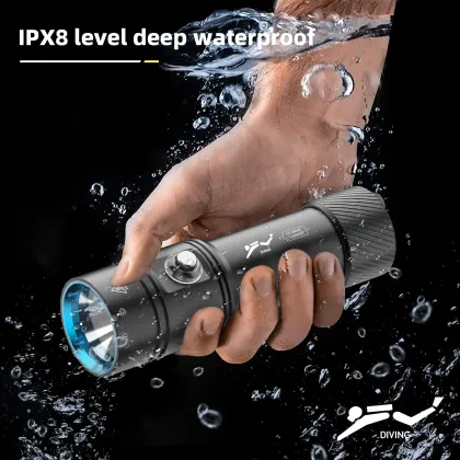 Aluminum XHP50 L2 LED Underwater Scuba Diving Flashlight - Portable Mini Diving Torch 50m 26650 Diver Torches