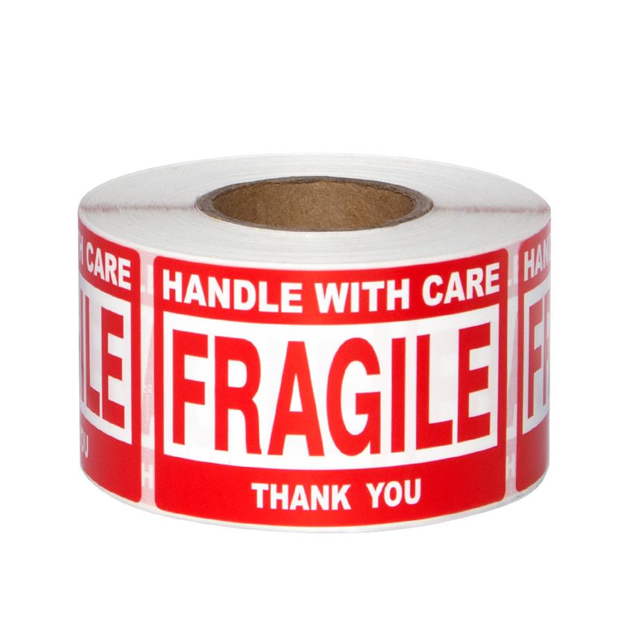 Fragile label handling sticker