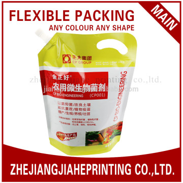 spout bag for packaging Microbial inoculants in agriculture