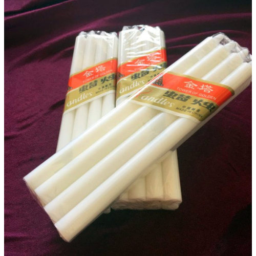 6PCS white small larger wax strong candles