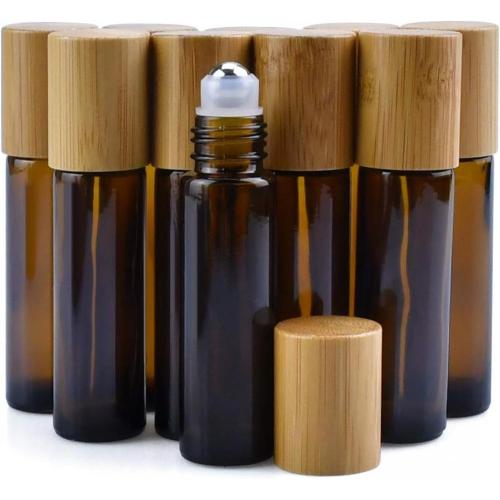 Roll On Glass Bottle With Bmaboo Wooden Cap