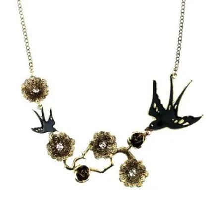 New Designer Flower Necklace Bird Titanium Necklace Ssny-072