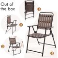 Plastic folding vertical striped outdoor chair