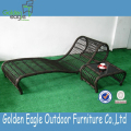 White PE Rattan Outdoor Pool Sunbed