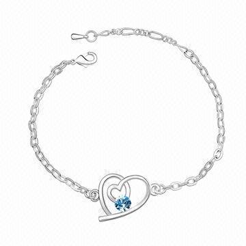 Pandora bracelet, made of alloy with crystals, available in various colors