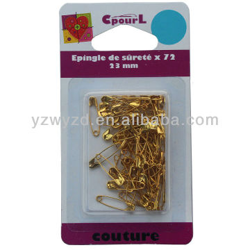 High quality blister pack stainless steel safety pin