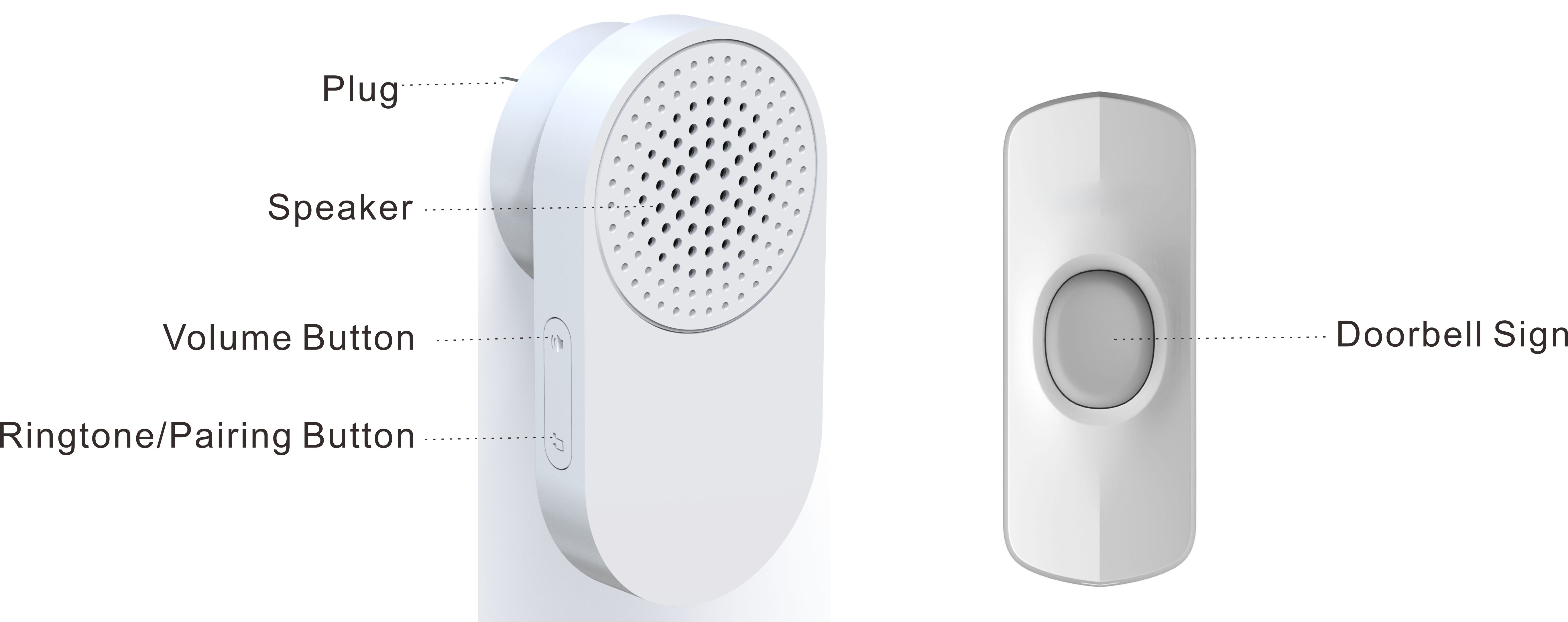 X-311,Wireless doorbell with battery
