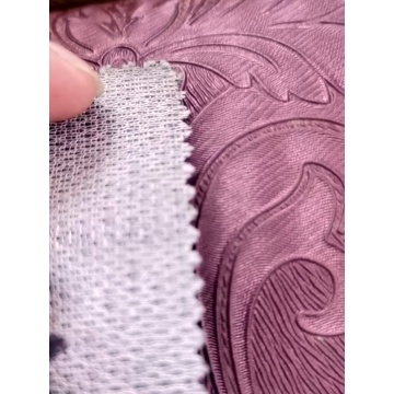 Rolo de couro em relevo de PVC ecológico, revestimento resistente a manchas com forro de tecido de malha impresso para móveis, carros e roupas de cama