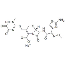 5-Thia-1-azabicyclo[4.2.0]oct-2-ene-2-carboxylicacid, 7-[[(2Z)-2-(2-amino-4-thiazolyl)-2-(methoxyimino)acetyl]amino]-8-oxo-3-[[(1,2,5,6-tetrahydro-2-methyl-5,6-dioxo-1,2,4-triazin-3-yl)thio]methyl]-,sodium salt (1:2),( 57263355,6R,7R)- CAS 74578-69-1