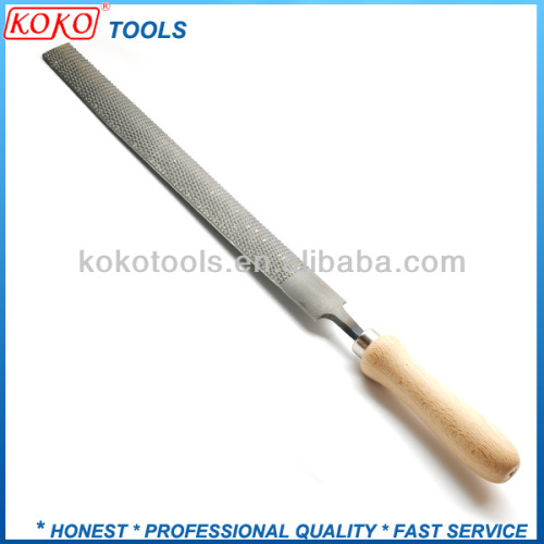 Half round wood rasp file with wooden handle