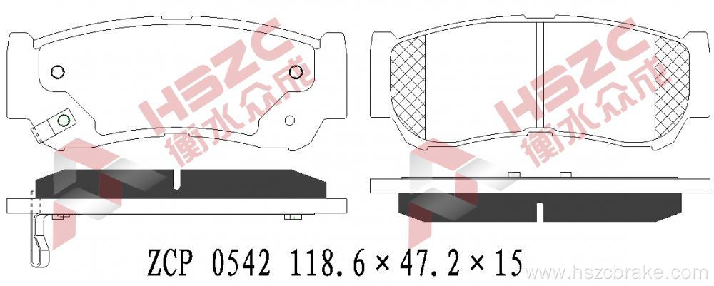 FMSI D1297 ceramic brake pad for Hyundai