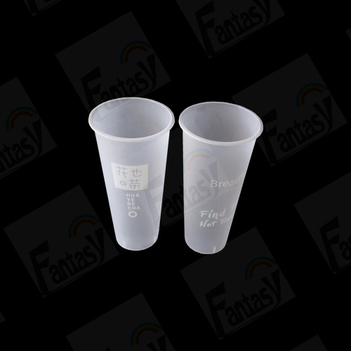 Thick hard bubble tea cup 16oz with lid