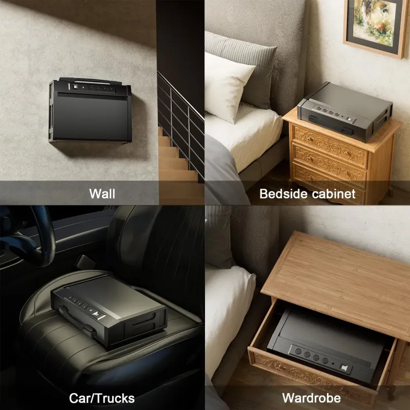 Biometric Fingerprint Safe Box with Gun Pistol Storage