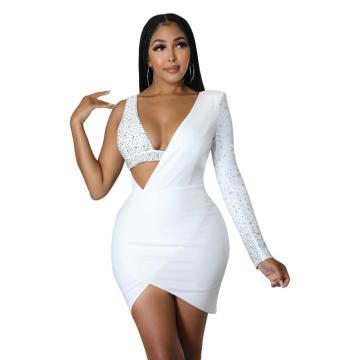 Frauenpaillette Bodycon Mini Kleid