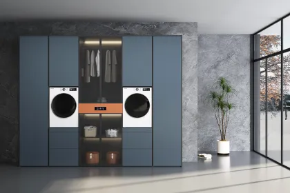 Functional washing machine cabinet system