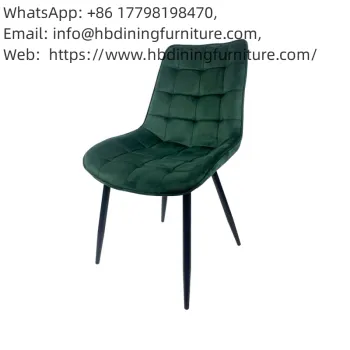 Dining Furniture Light Luxury Multi-Colored Iron Legs Smooth Leather With Shape Home Living Room Furniture Dining Chair