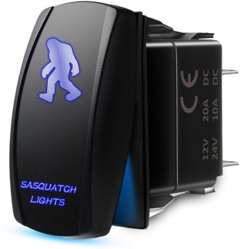 Laser beralih rocker dengan wayar pelompat, 5 pin, 20A, 12V, LED, cahaya sasquatch, biru "bagaimanapun, untuk menjadikannya lebih mesra dan ringkas, pertimbangkan:" Laser Rocker Switch 5 Pin 20A 12V LED Sasquatch Blue Light Blue