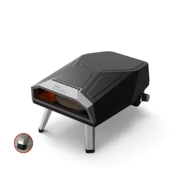 Stainless Steel High Quality New Propane Gas Pizza Oven Counter Top with Rotating Stone