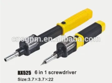 6 Piece Interchangeable Screwdriver Set Multi Bit Screwdriver Set