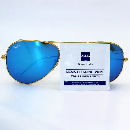 Zeiss Pre-moistened Lens Cleaning Wipes for Eyeglass Lenses Sunglasses Camera Lenses Clothes Cleaning Wipes Pack of 10ct