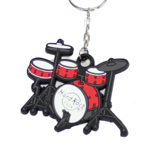 Idea Metal Drum Keychain avec pendentif Charm