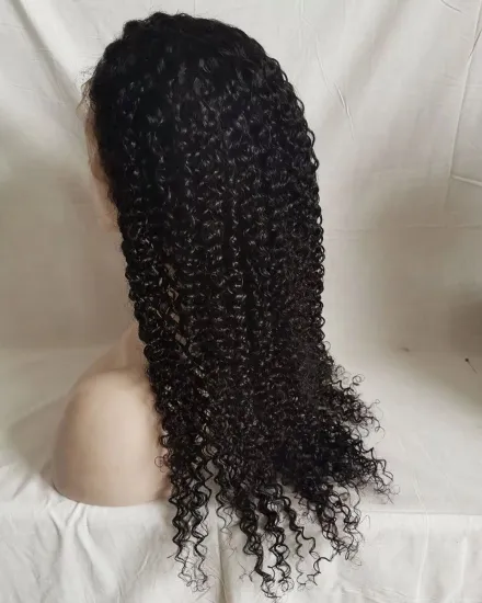Peruvian real human hair pre plucked 150 density Malaysian curly Lace Front 10A garde Wigs Afro Kinky Curly Frontal Wig