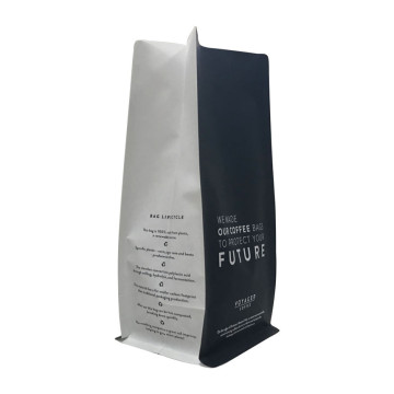 Aangepaste logo label box bodem koffie tas flexibele verpakking tassen