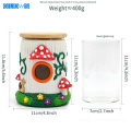 Mushroom House Glass Storage Jar