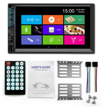 Car radio MP5 player with customizable logo