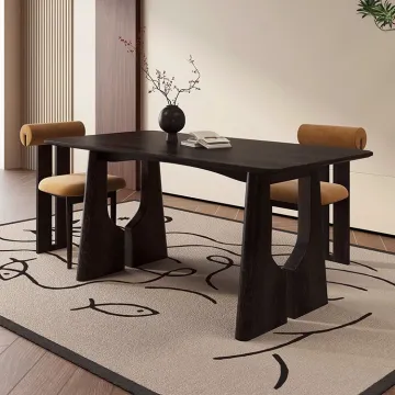 Retro Solid Wood Dining Table Antique French Design