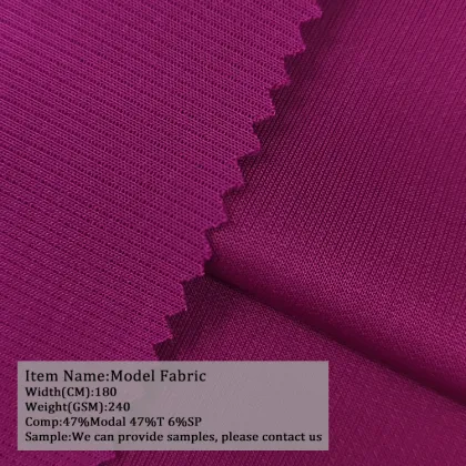 240GSM Modal Polyester Spandex Elastic Soft Fabric