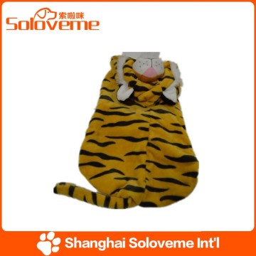 hot sale dog costume Halloween tiger fleece pet coat soft