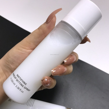 Custom Private Label Water-Based Setting Spray for White, Black, and Pink Bottles: Long-Wearing, Dewy, Waterproof Formula
