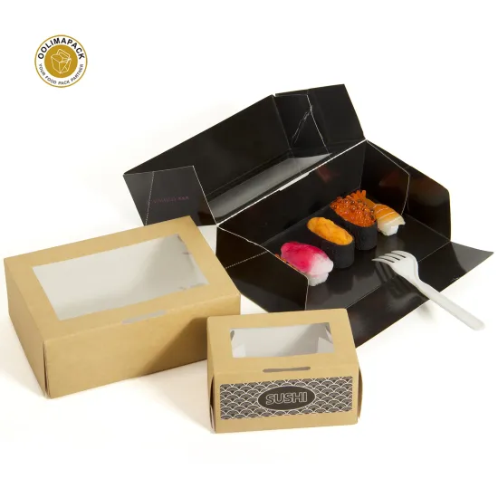 Biodegradable Paper Sushi Boxes with PLA Lids: Eco-Friendly Takeaway Solutions