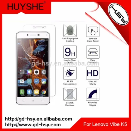HUYSHE Cell Phone for Lenovo Vibe K5 Tempered Glass Screen Protector for Lenovo Vibe K5 Plus