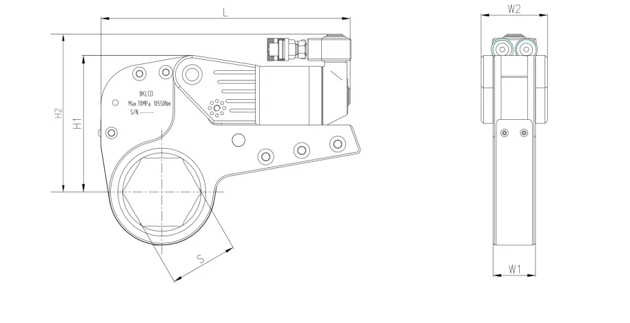 Klcd Series Low Profile Hydraulic Torque Wrench 10