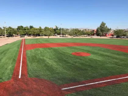 Artificial grass turf baseball field ball game