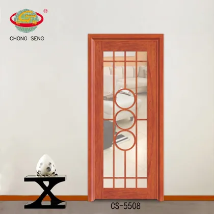 CS-5508 glass lite Aesthetic Wooden Door