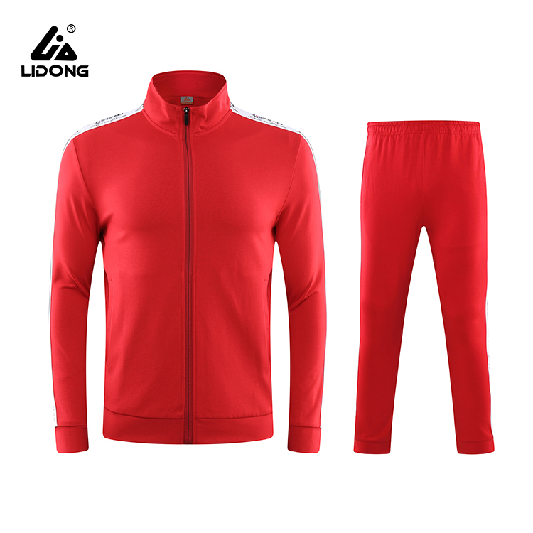 Mga Lalaking Side Stripe Zipper Tracksuit