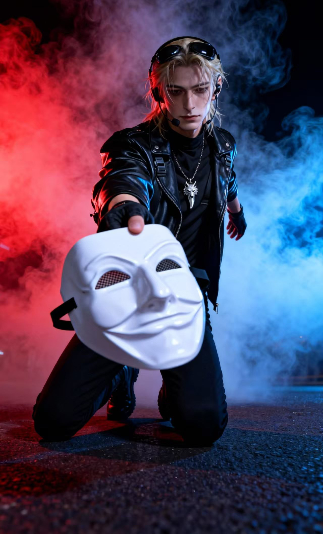 Mesh Eye rim Male Hip-hop Masks